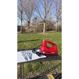 KitchenAid Ultra Power Plus 7 Red Hand Mixer w/ Beaters Dough Hooks